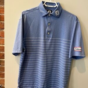FootJoy Men's Blue Striped Polo Shirt